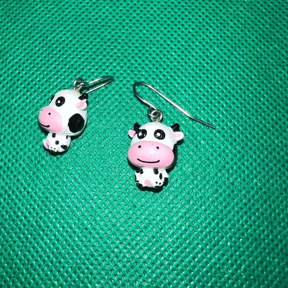 New 3D Cute Cow Earrings